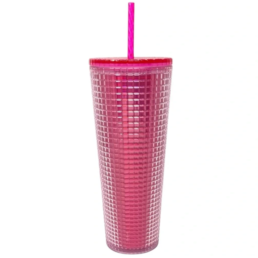 Starbucks‎ 2023 Iridescent Bubblegum Grid  24oz Venti Tumbler